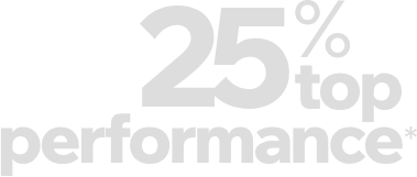 25% higher perfomance